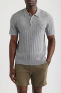 Nordstrom Cabled Cotton & Cashmere Polo Sweater
