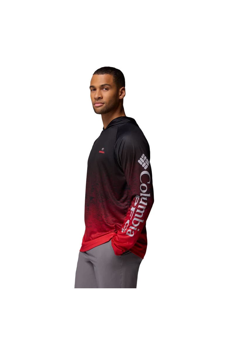 Columbia Men's Columbia Black Georgia Bulldogs PFG Gradient Water Super Terminal Tackle Hoodie Omni-Wick T-Shirt, Alternate, color, Black