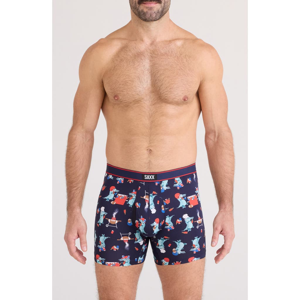 Saxx Daytripper Comfort Stretch Boxer Briefs In Blue