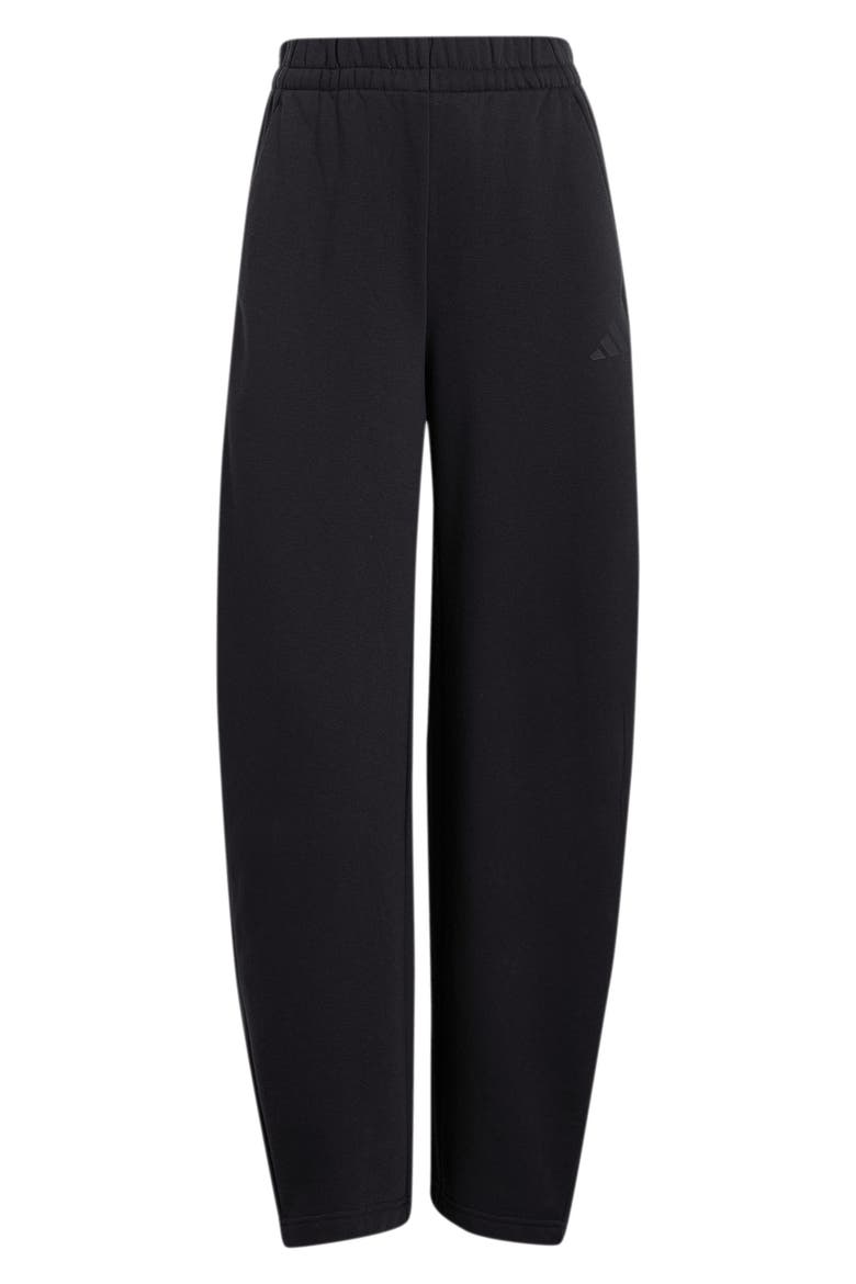Fleece Wide Leg Pants, Alternate, color, BLACK