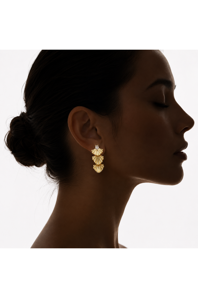 The Sorrento Earrings, Alternate, color, Gold