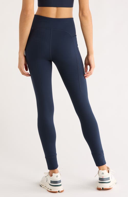 Zella Cozy Tech Pocket Leggings In Blue