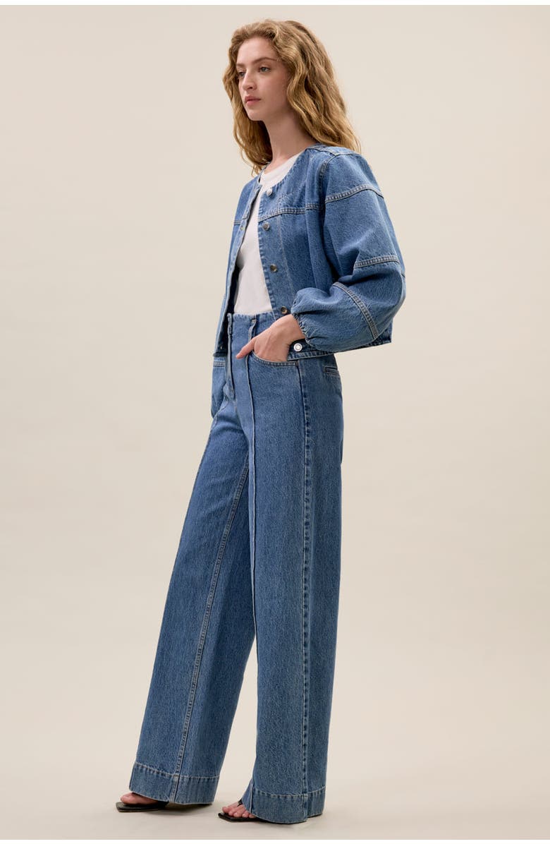 Rebecca Taylor Dax Denim Jacket, Main, color, Dax Wash