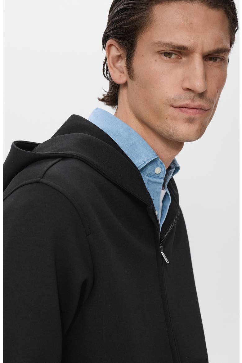 Zip-Up Hoodie, Alternate, color, BLACK