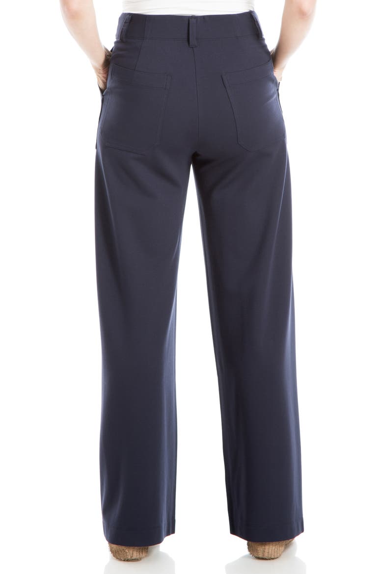 Ponte High Waist Wide Leg Pants, Alternate, color, DARK NAVY