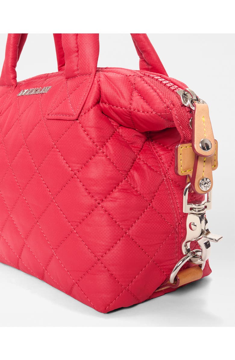 MZ Wallace Micro Sutton Quilted Nylon Top Handle Bag, Alternate, color, Apple