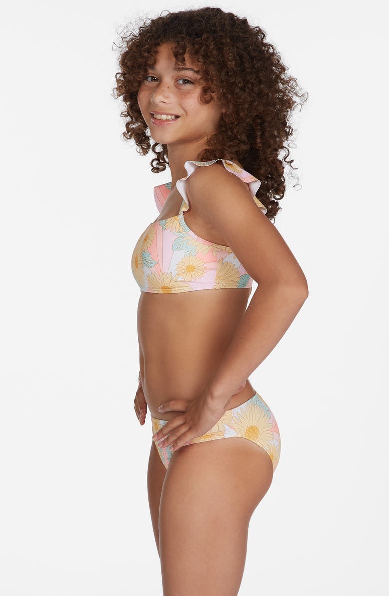 Billabong Kids' Sweet Sunset Ruffle Swim Top, Alternate, color,