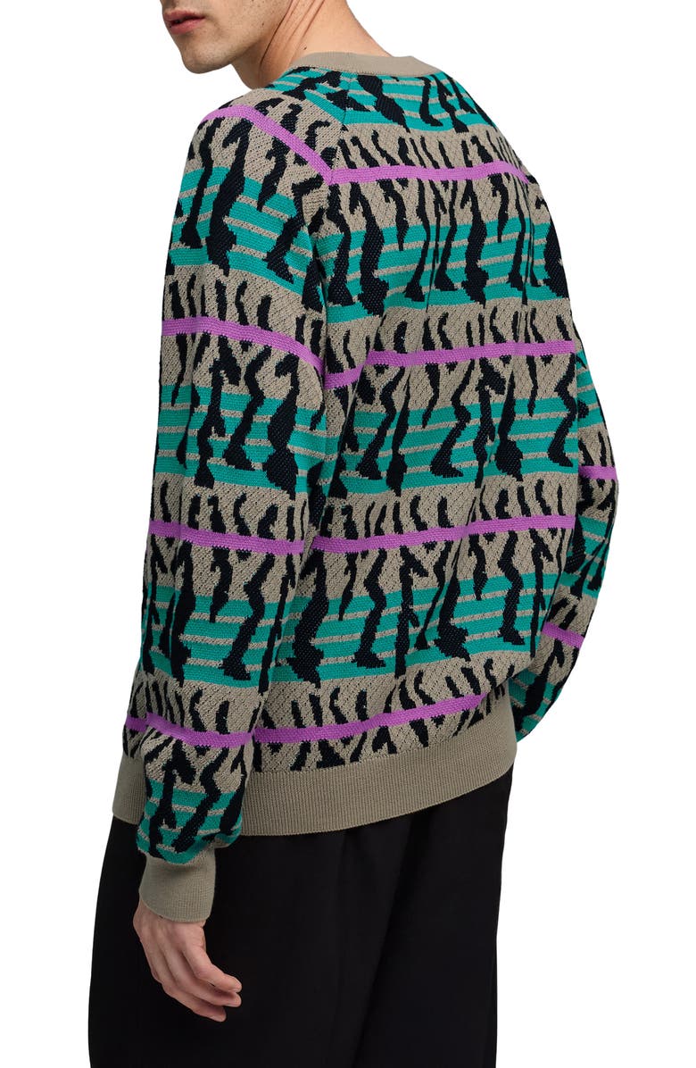 PUMA Special Items Jacquard Crewneck Sweater, Alternate, color, Ice Coffee