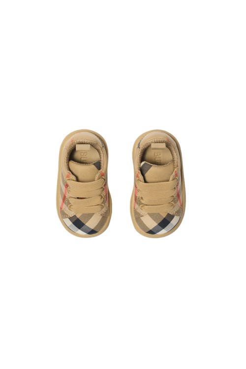 Burberry Cotton Check Sneakers In Multi