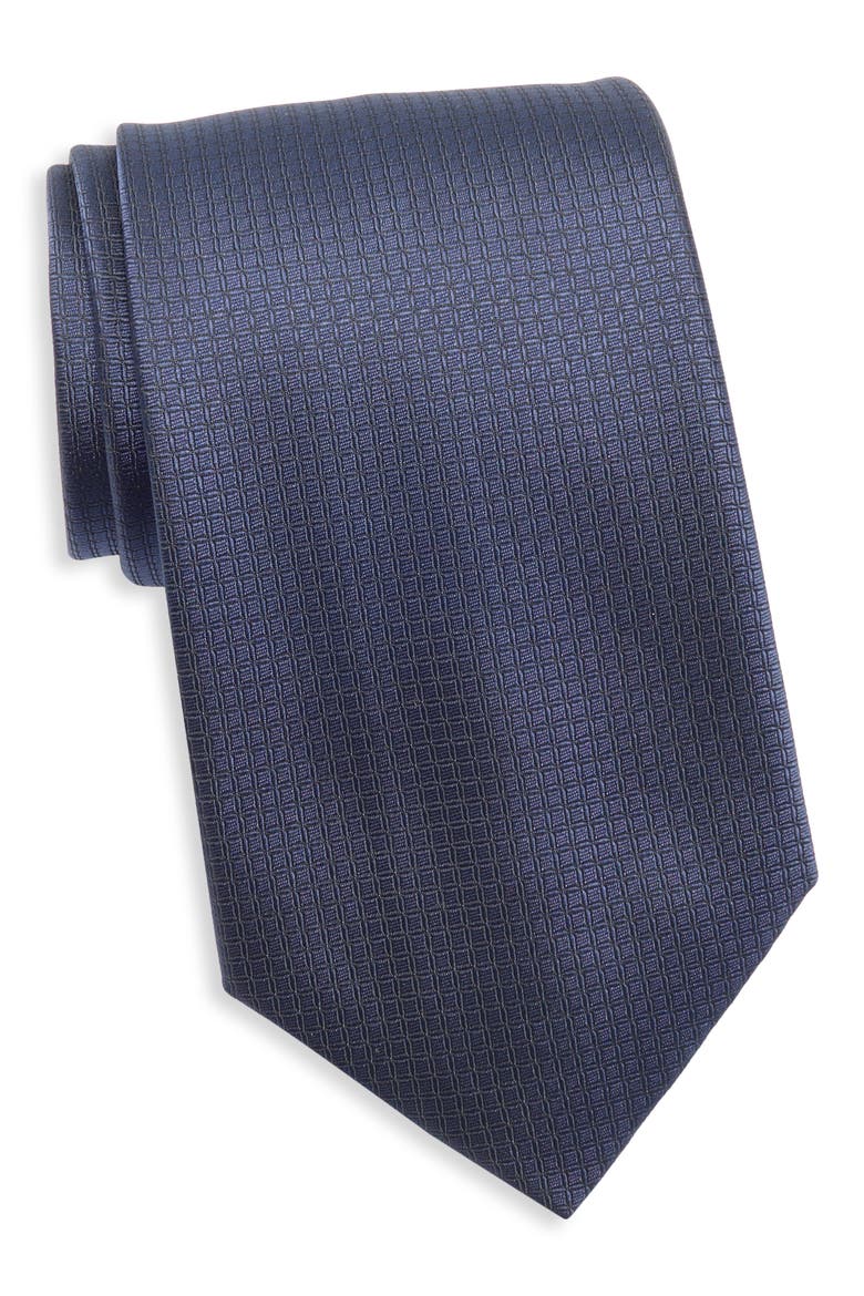 Geo Jacquard Tie, Main, color, NAVY