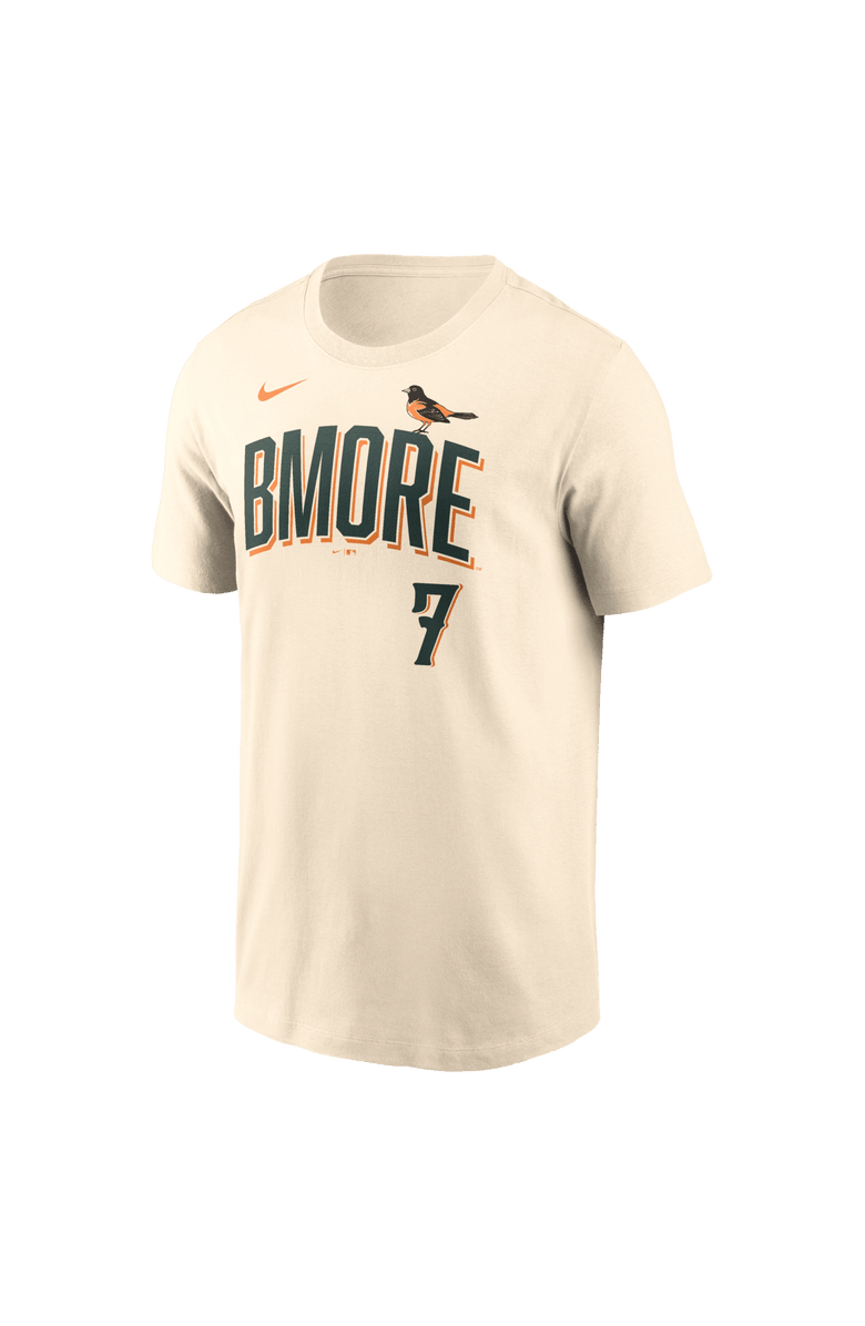 Nike Men's Nike Jackson Holliday Cream Baltimore Orioles 2026 City Connect Name & Number T-Shirt, Alternate, color, Cream