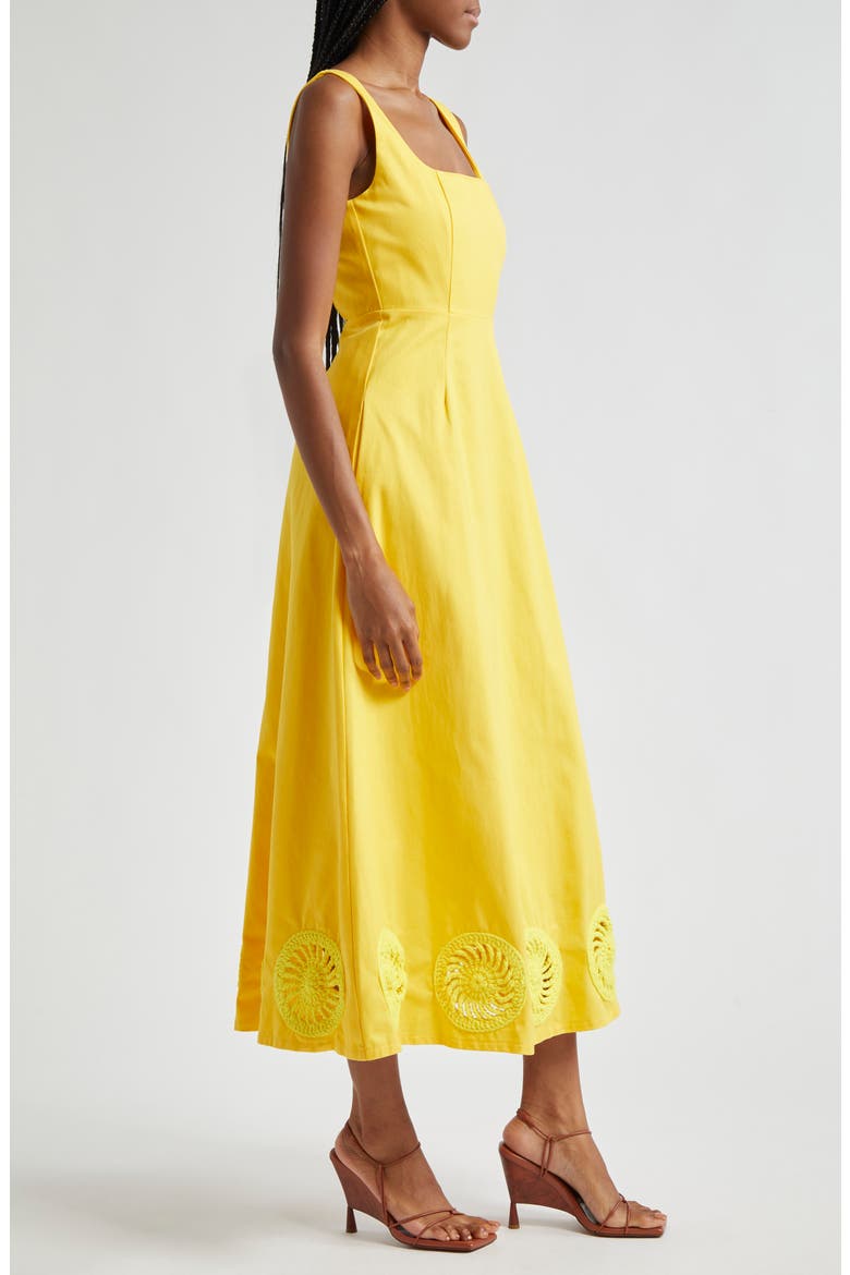 Kwara Crochet Trim Sundress, Alternate, color, YELLOW