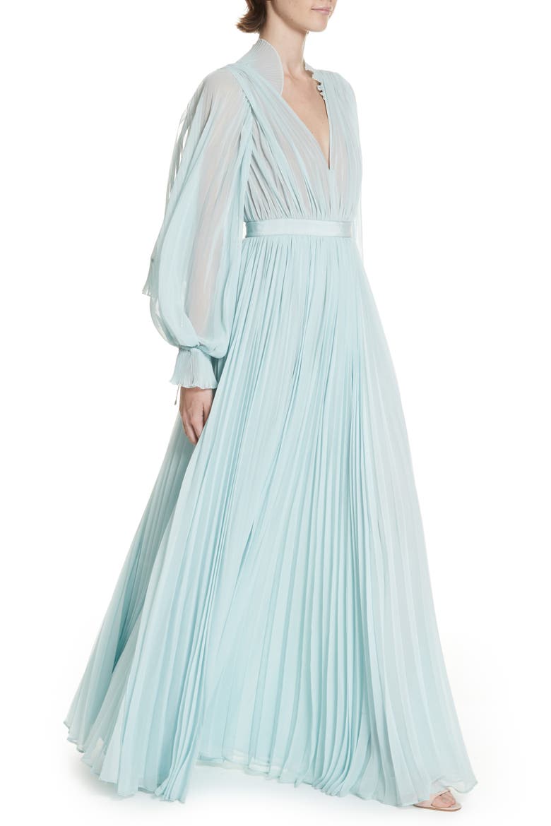 Chiffon Maxi Dress, Alternate, color, BLUE