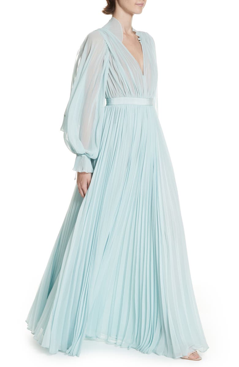 Self-Portrait Chiffon Maxi Dress, Alternate, color, 