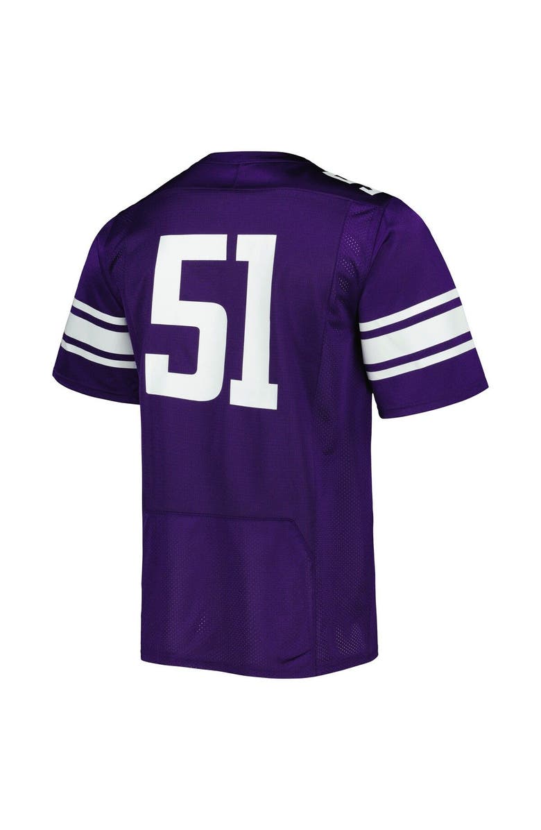 Under Armour Men's Under Armour #51 Purple Northwestern Wildcats Team Wordmark Replica Football Jersey, Alternate, color, 