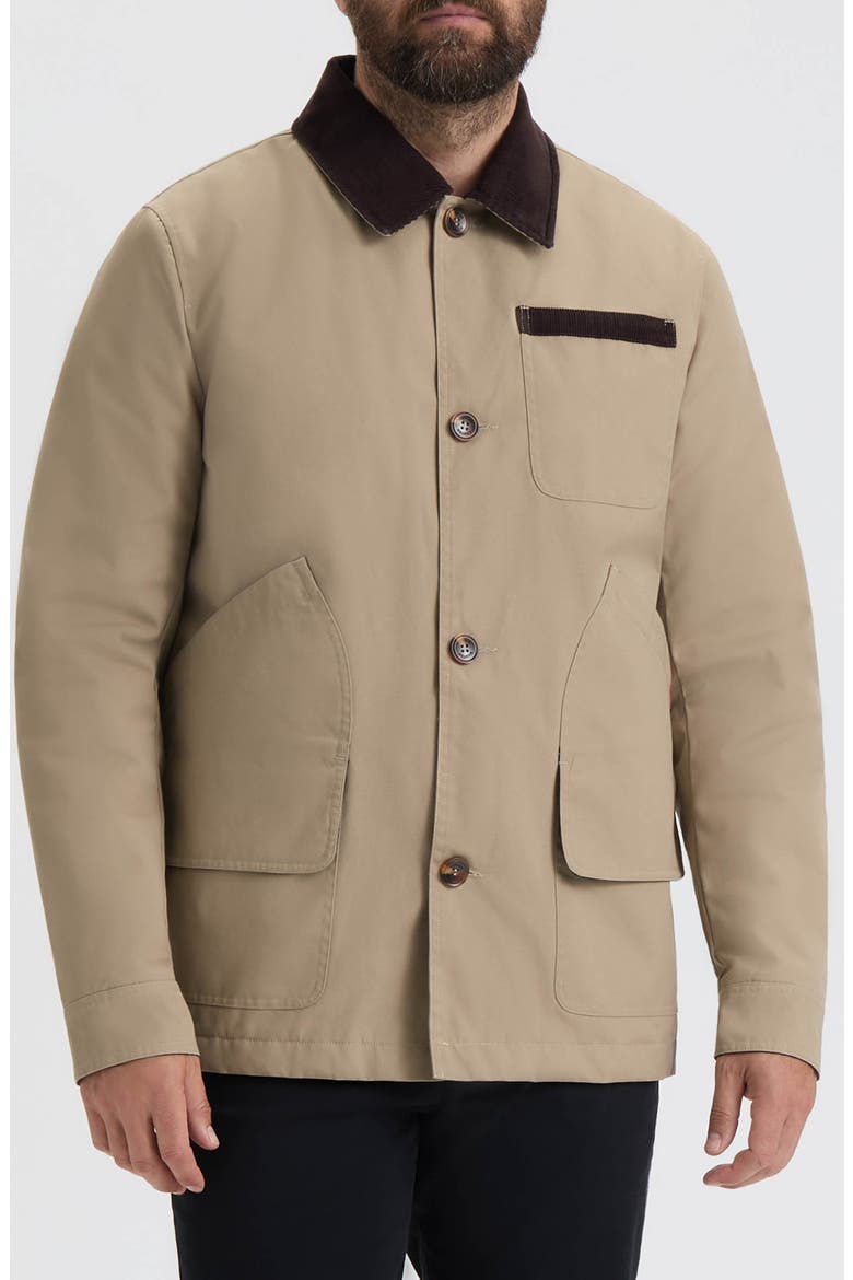Water Repellent Canvas Barn Jacket, Main, color, TEAK