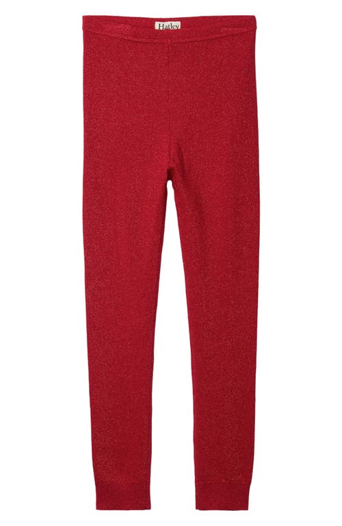 Hatley Kids' Shimmer Leggings In Red