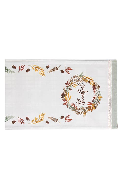 Design Imports Thankful Autumn Wreath Reversible Tablecloth