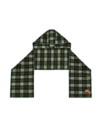 Fable England Green Check Hooded Scarf
