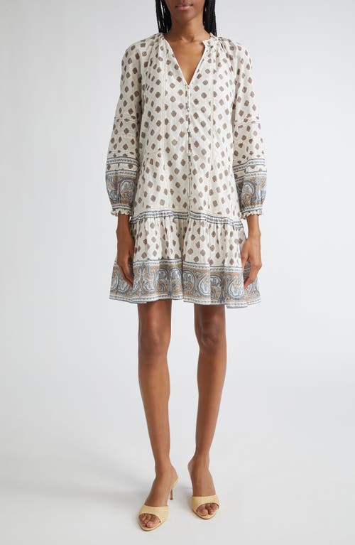 Veronica Beard Belissa Printed Cotton-blend Mini Dress In White
