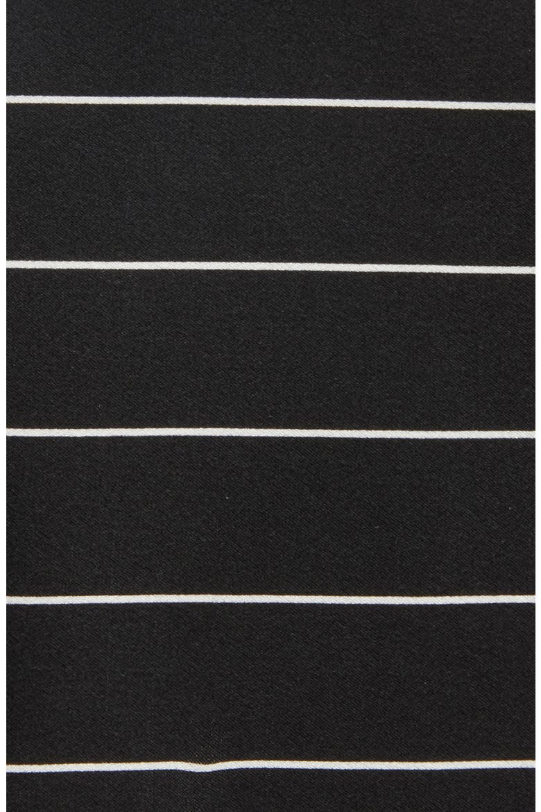 Pinstripe Silk Pocket Square, Alternate, color, BLACK