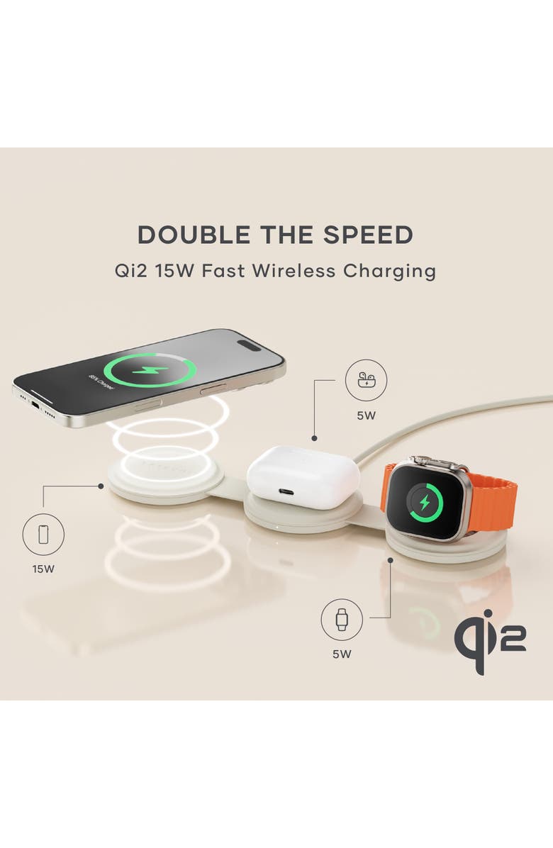 Satechi OntheGo 3 in 1 Charger, Alternate, color, Sand