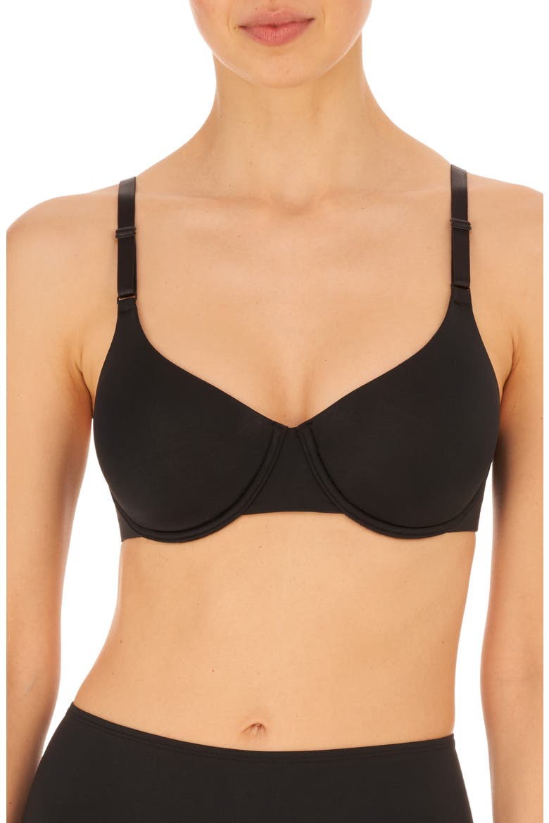 Liquid Full Fit Balconette T-Shirt Bra, Main, color, BLACK