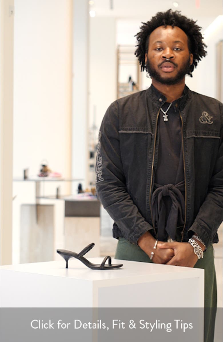 Taliah Woven Strap Kitten Heel Slide Sandal, sales video thumbnail