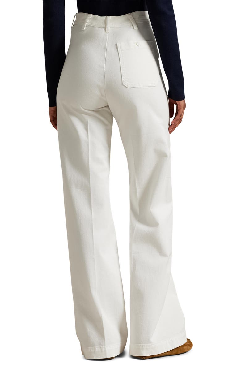 Polo Ralph Lauren Stretch Cotton Twill Flare Leg Pants, Alternate, color, Nevis