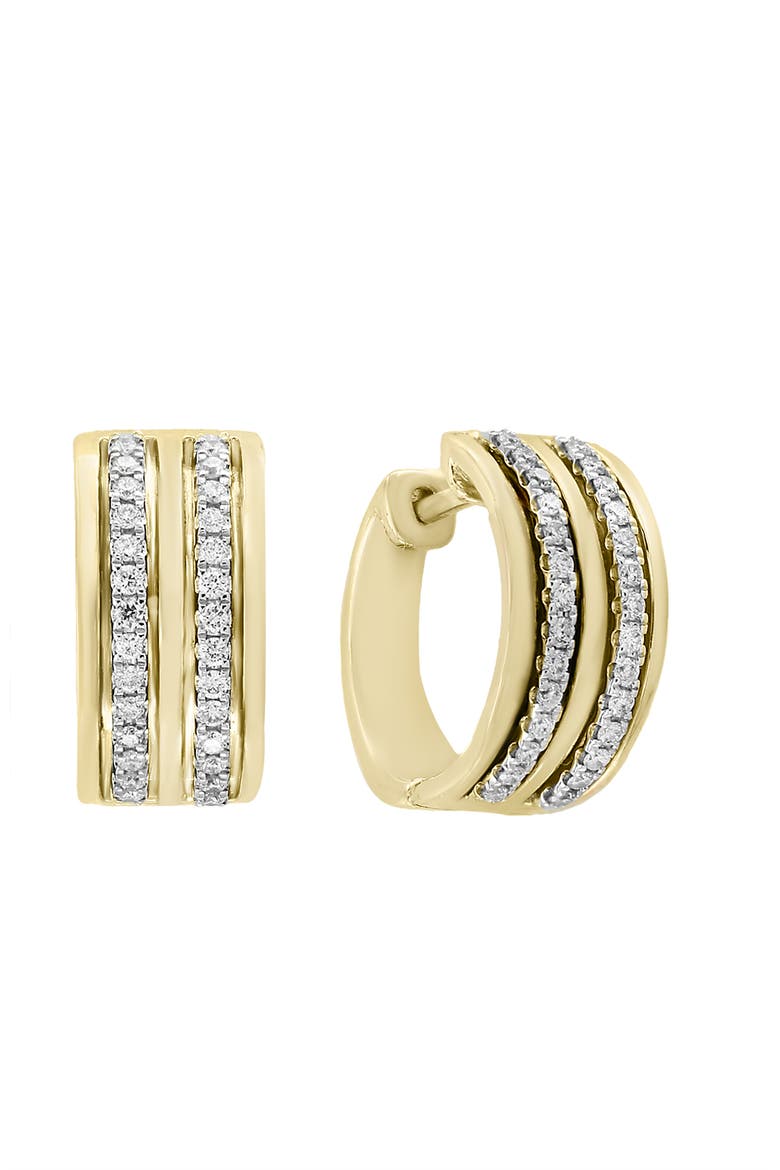 14K White & Yellow Gold Diamond Earrings, Alternate, color, 14K Gold