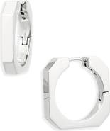 AllSaints Square Hexagonal Hoop Earrings