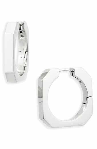 Square Hexagonal Hoop Earrings