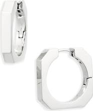 AllSaints Square Hexagonal Hoop Earrings