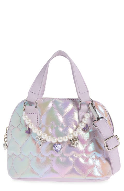 Kids' Heart Quilted Dome Satchel
