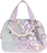 OMG Accessories Kids' Heart Quilted Dome Satchel