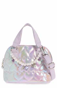 OMG Accessories Kids' Heart Quilted Dome Satchel