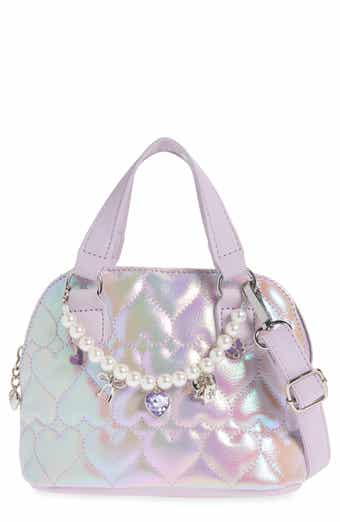OMG Accessories Kids' Heart Quilted Dome Satchel