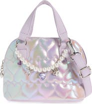 OMG Accessories Kids' Heart Quilted Dome Satchel