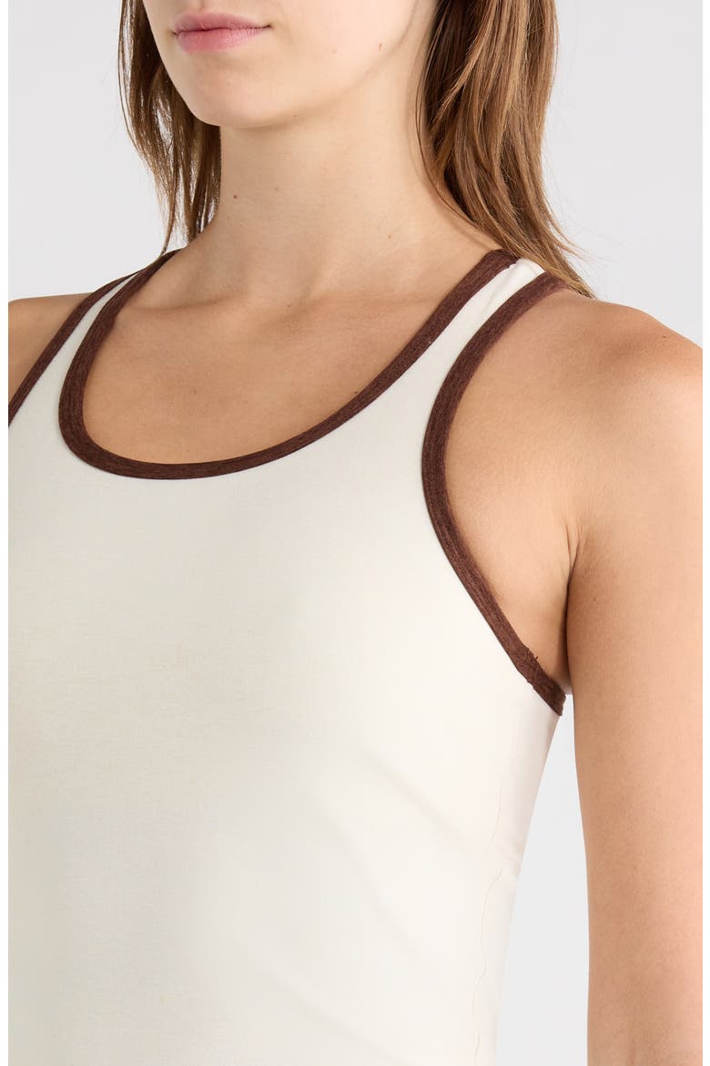 Stretch Sport Tank, Alternate, color, SHELL CHOCOLATE