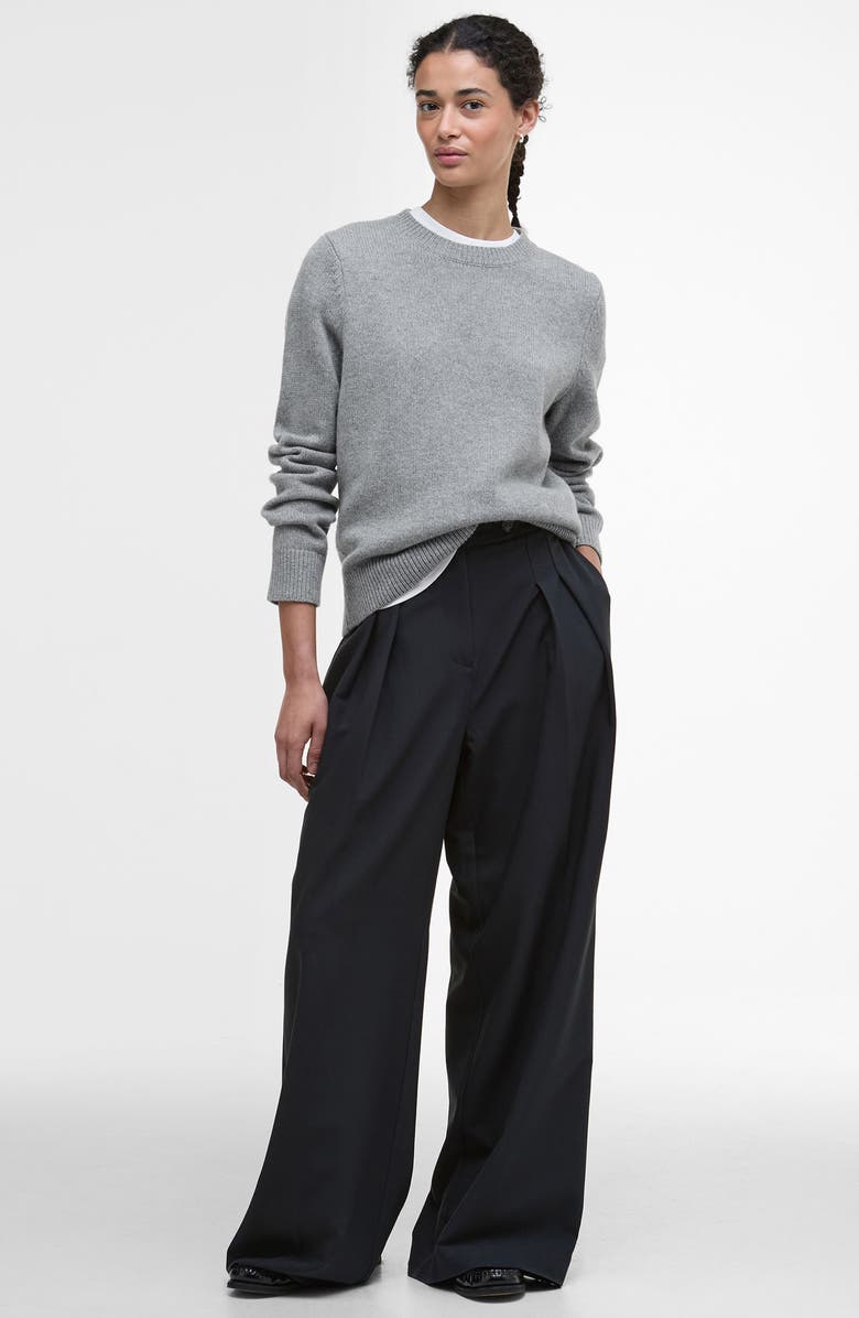 Barbour Woodhouse Wool & Cashmere Crewneck Sweater, Alternate, color, Grey Marl