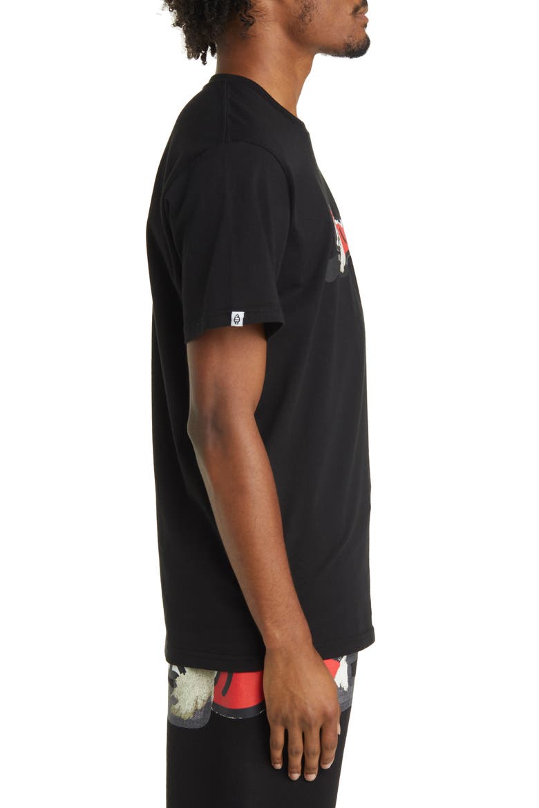 The Old Hangtag Sticker Graphic T-Shirt, Alternate, color, BLACK