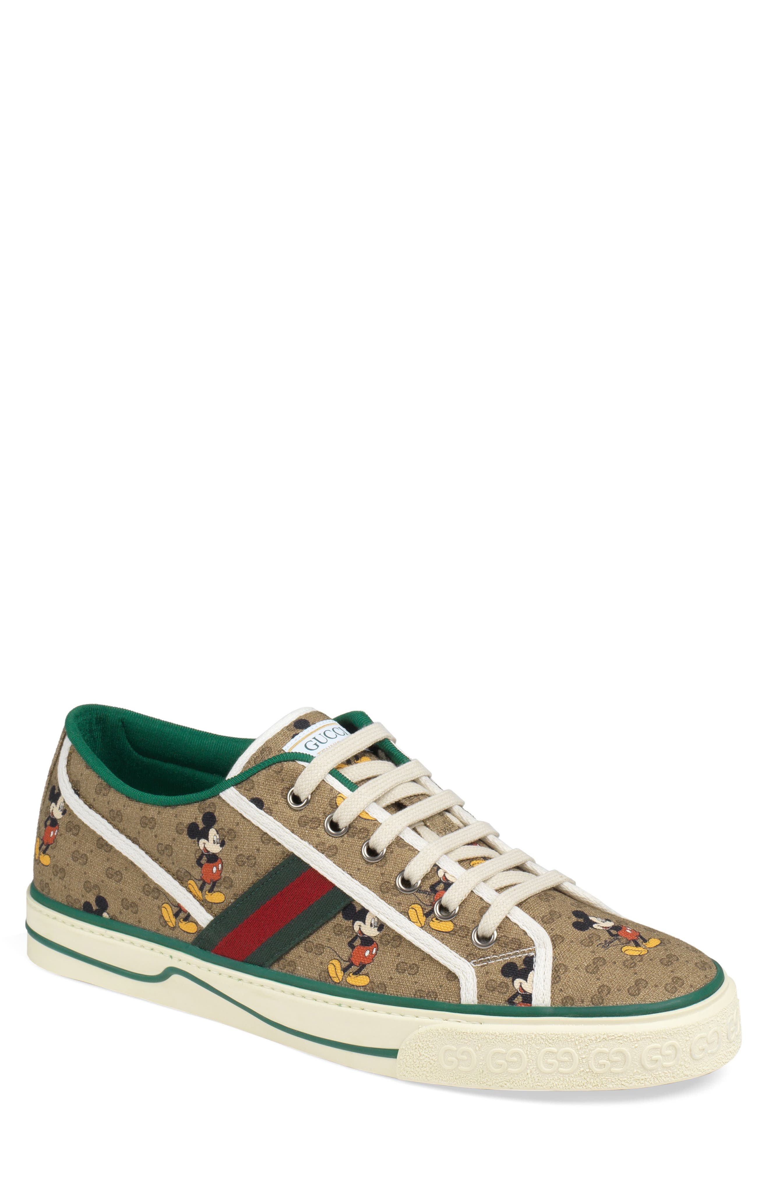 Gucci x Disney 1977 GG Print Tennis Sneaker, Main, color, 