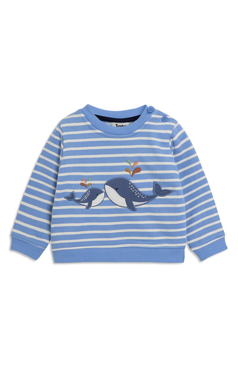 JOJO MAMAN BEBE Whale Appliqué Sweatshirt & Crinkled Joggers Set, Alternate, color, 