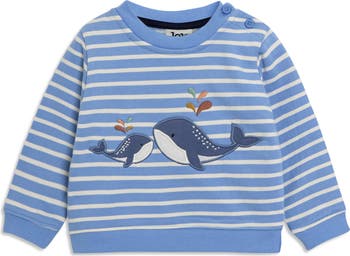 Whale Appliqué Sweatshirt & Crinkled Joggers Set