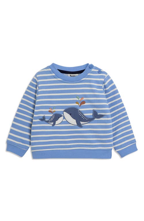 JOJO MAMAN BÉBÉ JOJO MAMAN BEBE WHALE APPLIQUÉ SWEATSHIRT & CRINKLED JOGGERS SET