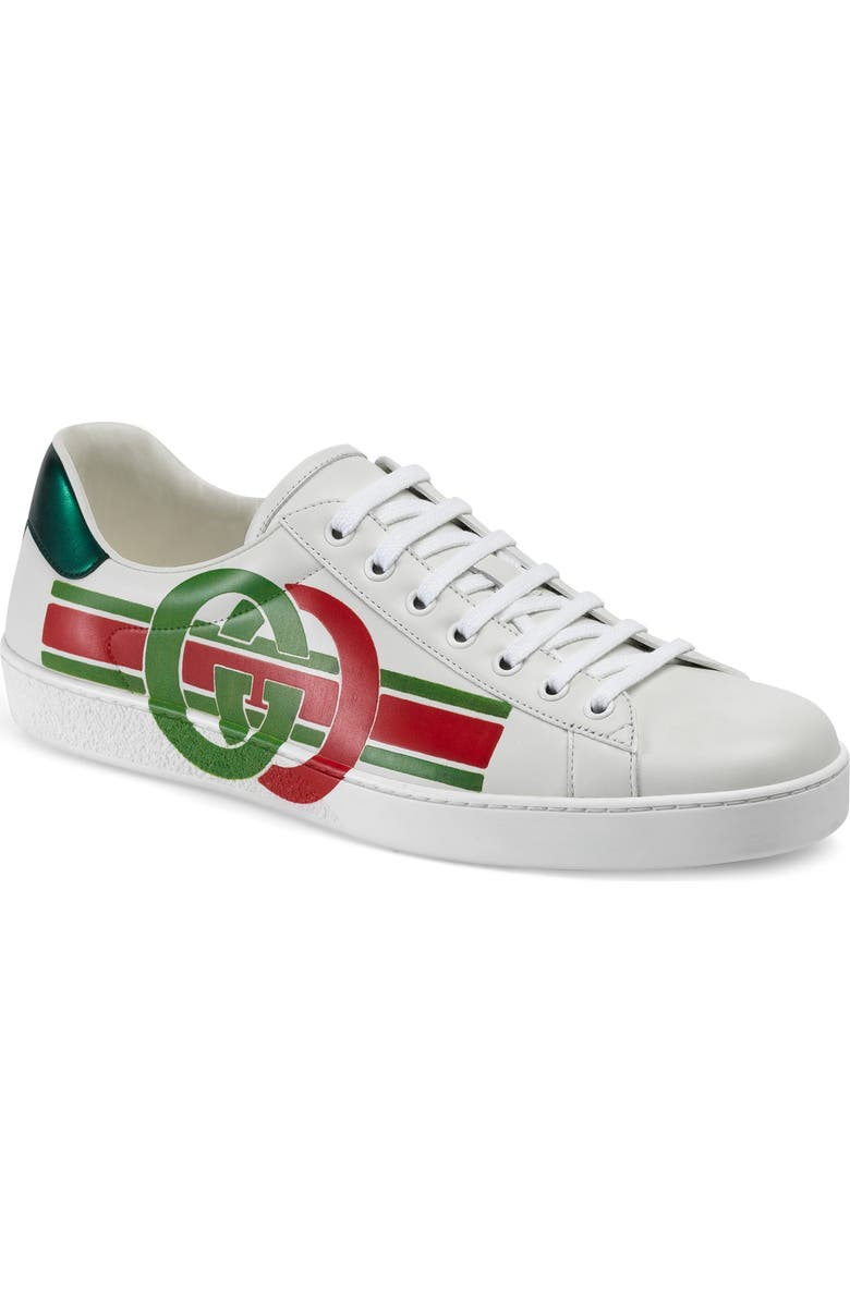 Gucci New Ace Logo Sneaker, Main, color,