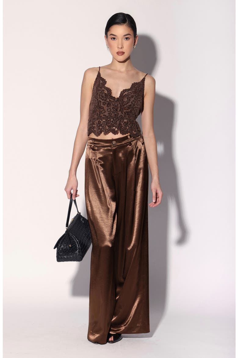 Lola Scalloped Lace Camisole, Alternate, color, CHOCOLATE LACE