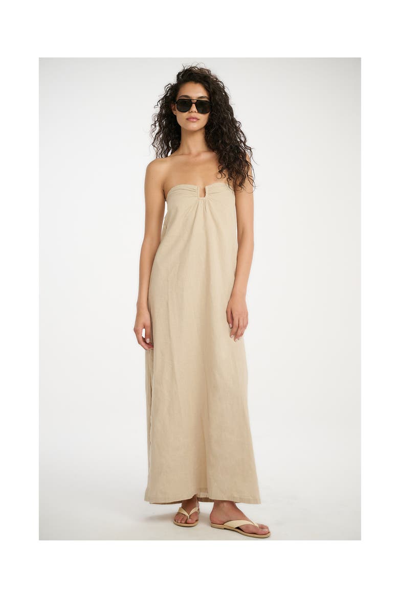 Resort Coastal U Wire Maxi Dress Cover-Up, Alternate, color, Natural