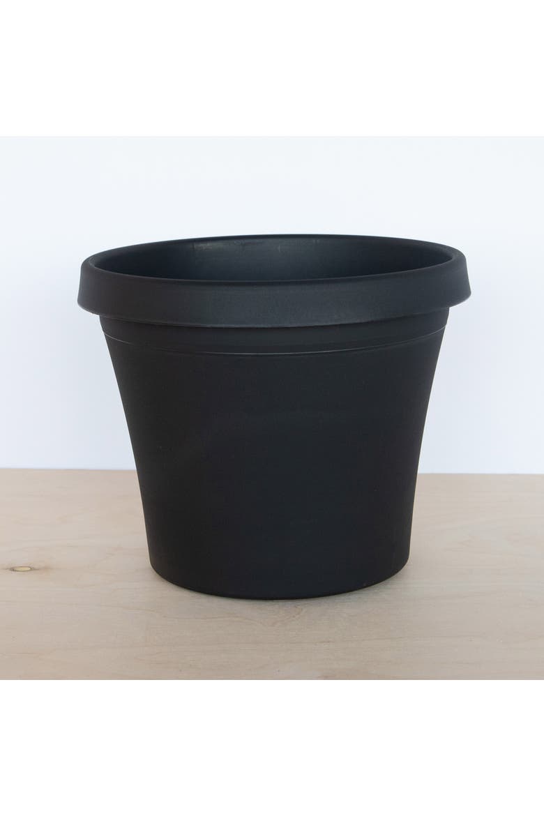 Terra Pot Planter 16 Inch Black Durable Resin Pot, 8 Gallon, Alternate, color, Black