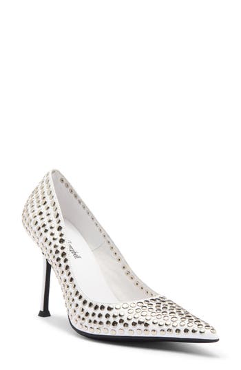 Jeffrey Campbell Risktake Stud Pointed Toe Pump In Multi